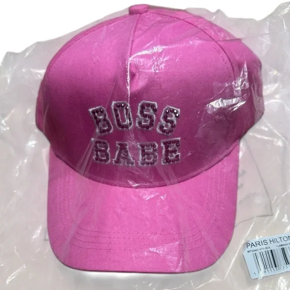 Paris Hilton Baseball Hat Collection of 3 Brand New In Package Pink White Black - Picture 11 of 15